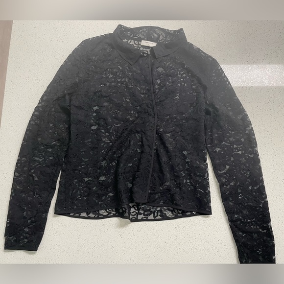 Babaton Lace Blouse in Black size Large - Picture 3 of 5
